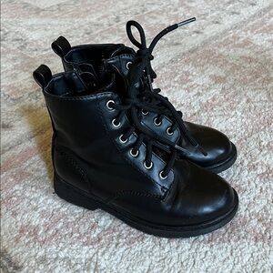 Girls size 10 black lace up boots